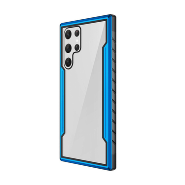 Samsung Galaxy S22 Ultra Compatible Case Cover With Premium Shield Shockproof Heavy Duty Armor - Blue